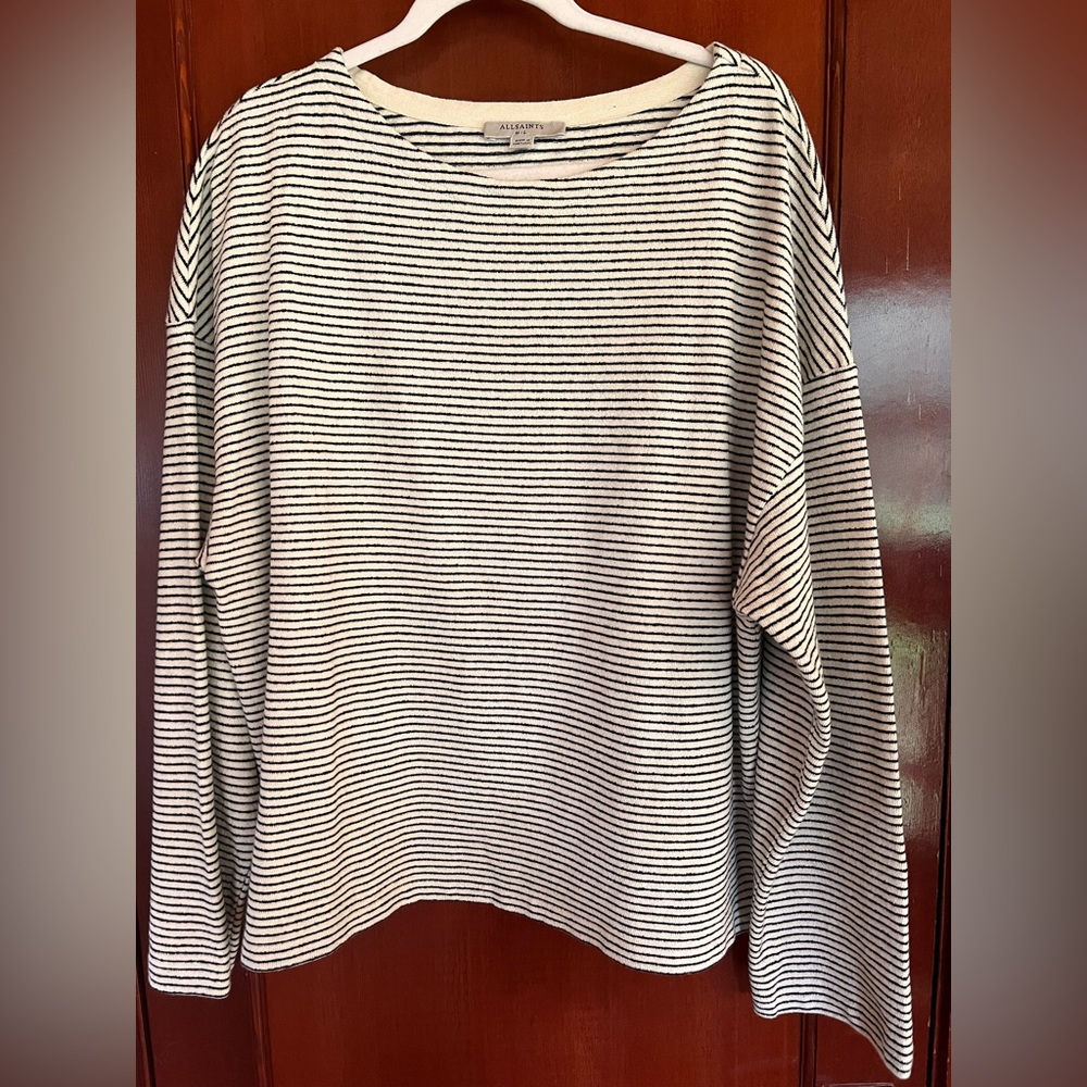 ALL SAINTS long sleeve striped shirt